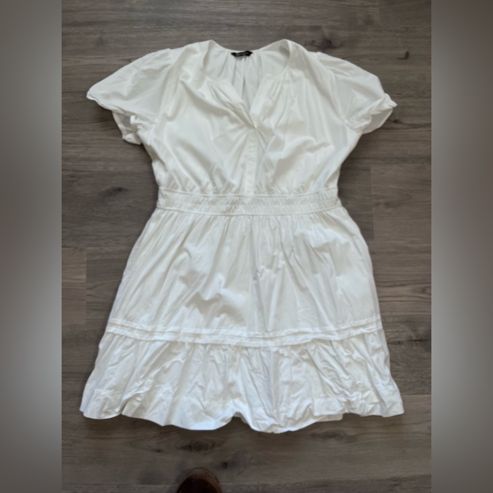 Cute White Short Sleeve XXL Dress👗